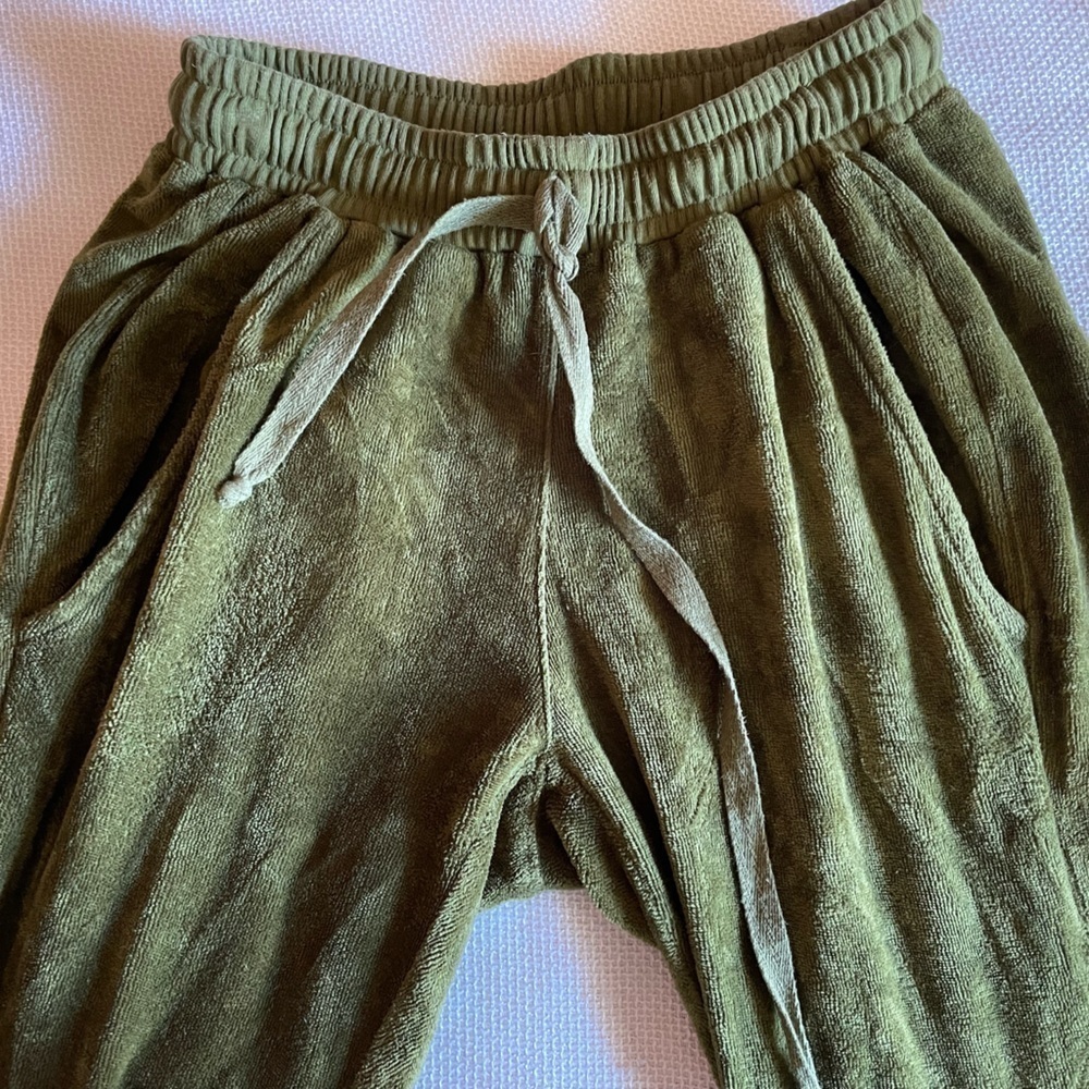Stark X olive green velour joggers - Picture 2 of 5